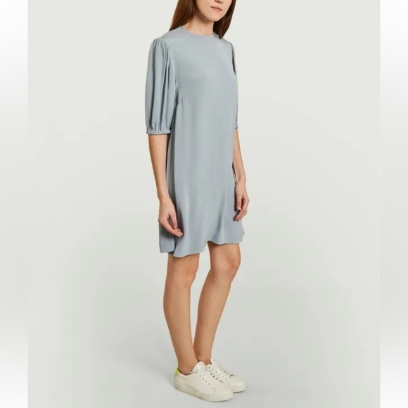 Samsoe Dress Dusty Blue Knee Length Aram S/S XL - Picture 8 of 15